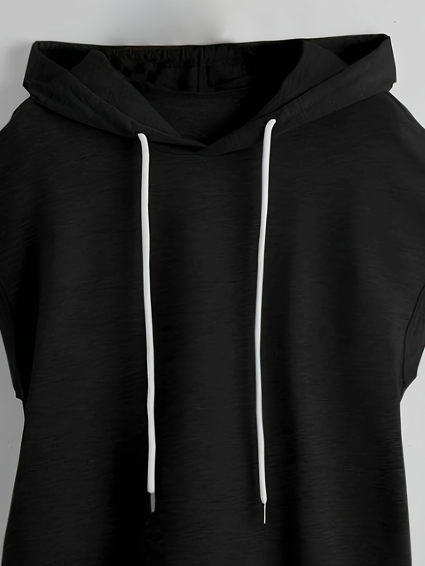 high low hem hoodie casual solid drawstring hoodies sweatshirt womens clothing details 4