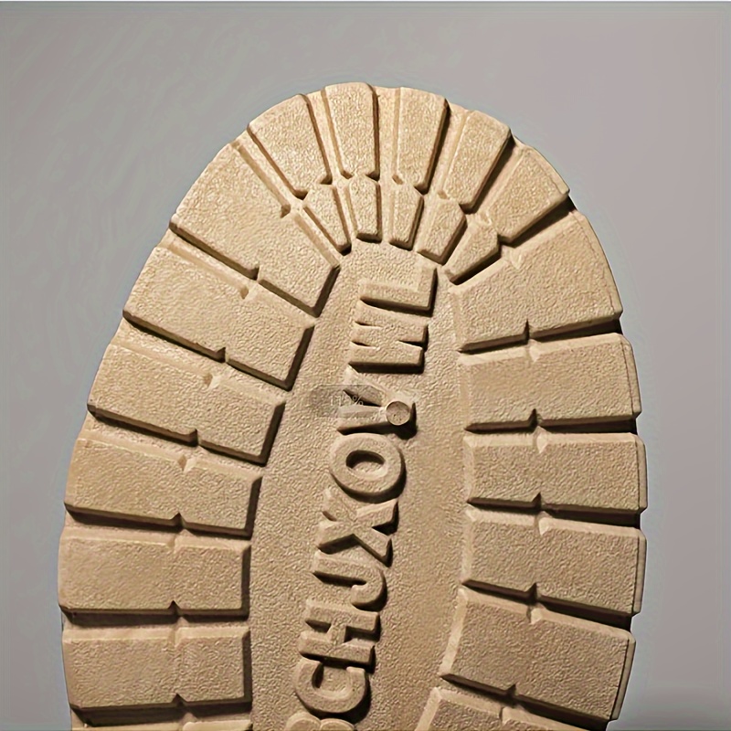 mens sturdy work plush lined boots lace up boots comfortable and thermal winter shoes sneakers details 3