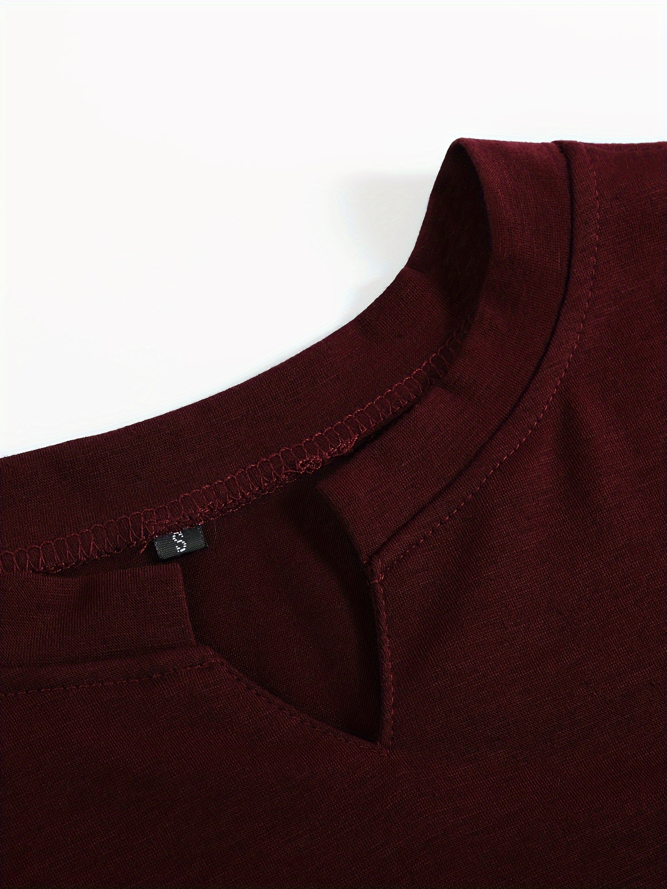 solid color mens comfy v neck medium stretch t shirt mens summer clothes mens outfits details 32