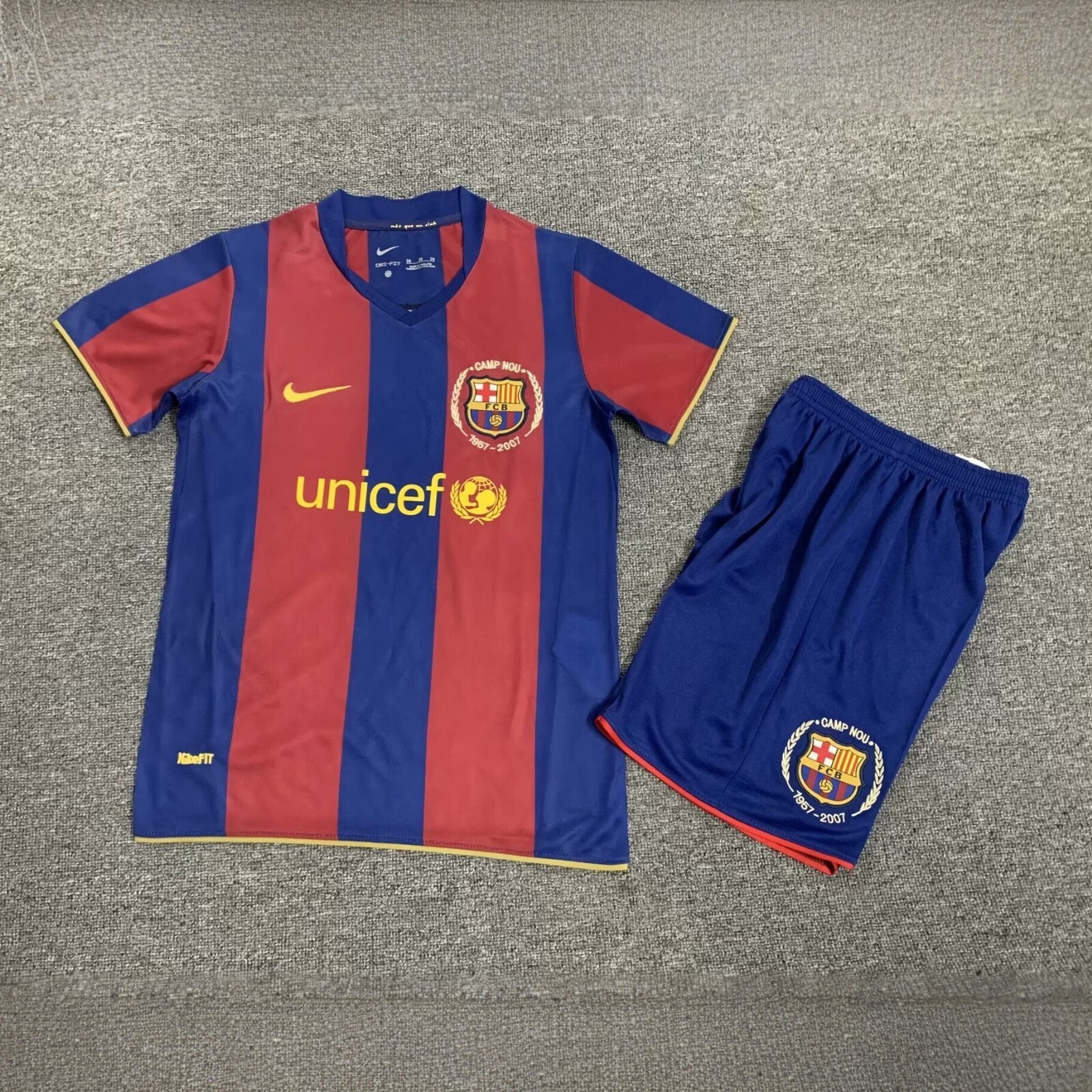 2007-08 Barcelona Home Retro Kids Jersey