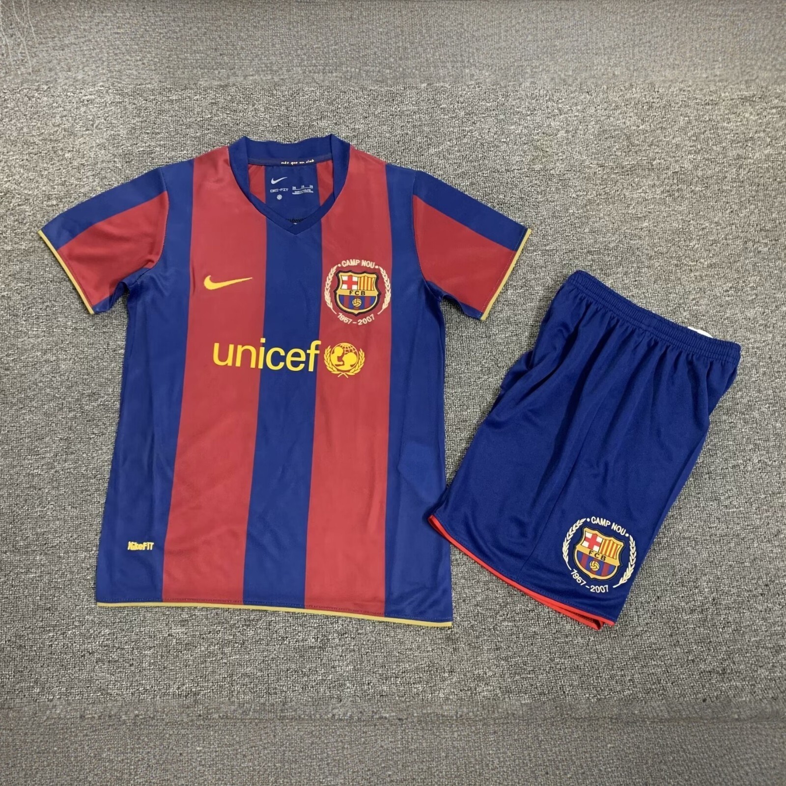 2007-08 Barcelona Home Retro Kids Jersey
