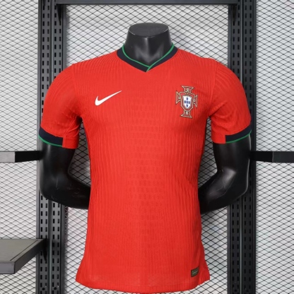 Portugal 2024 Euro Home Player And Fan Version Man Jersey