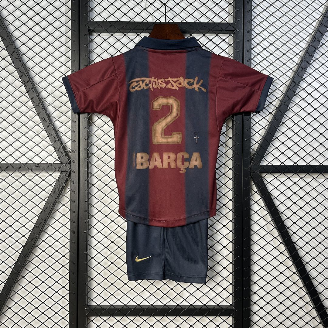 25-26 Barcelona X Travis Scott Retro Limited Edition Kids Jersey