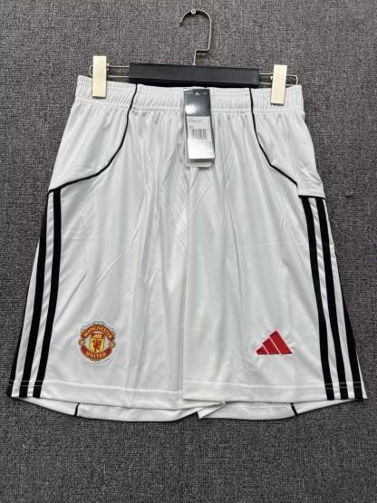 2025-26 Manchester United Home White Shorts