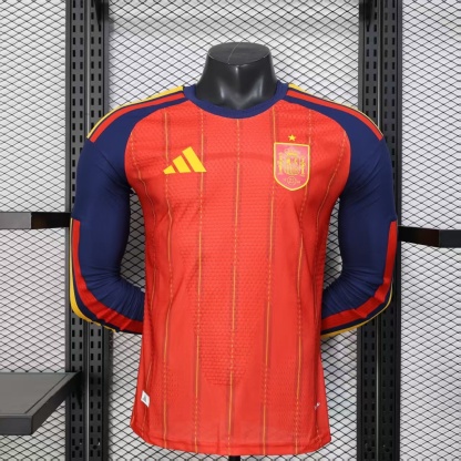 2026 World Cup Spain Home Long Sleeve Jersey