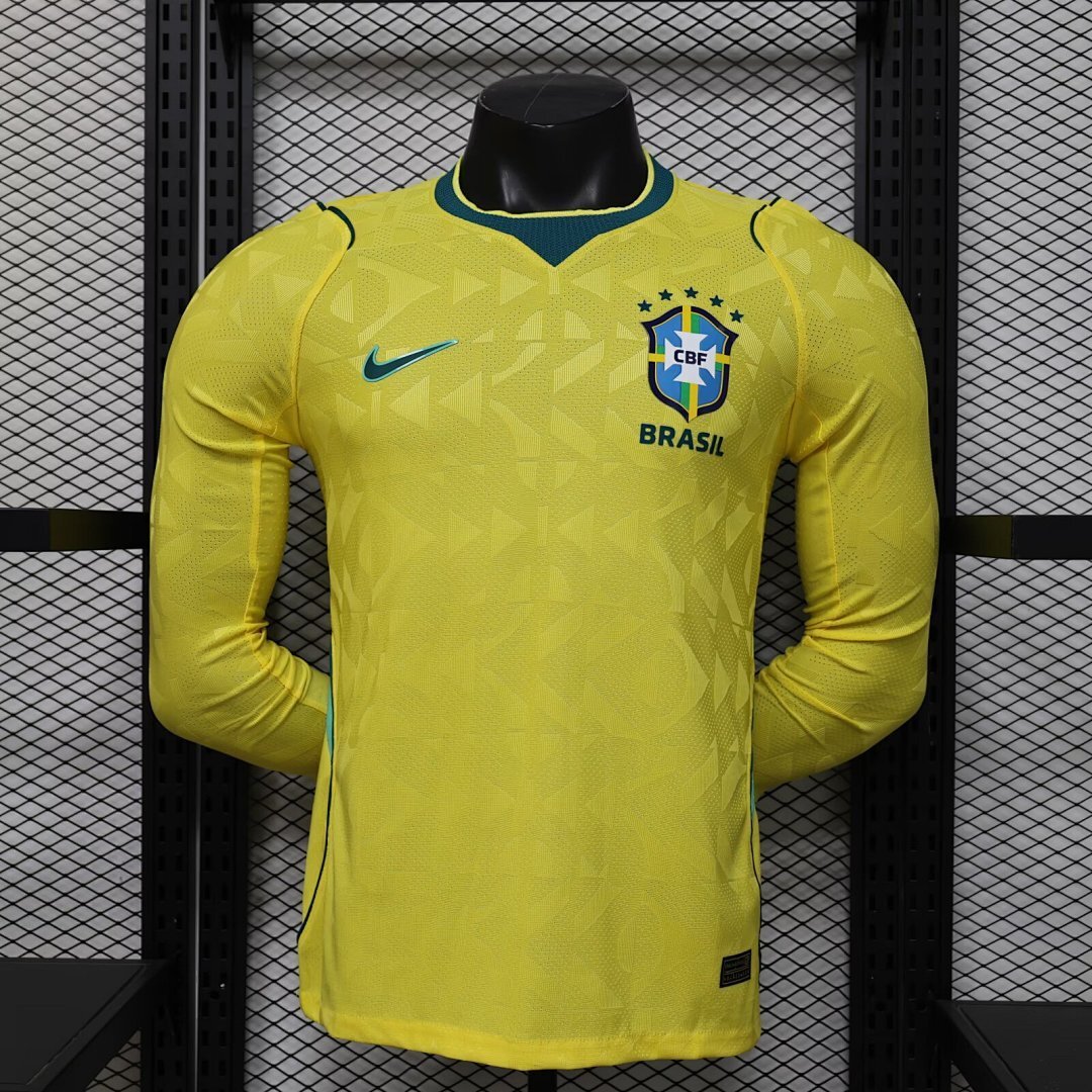 2026 World Cup Brazil Home Long Sleeve Jersey