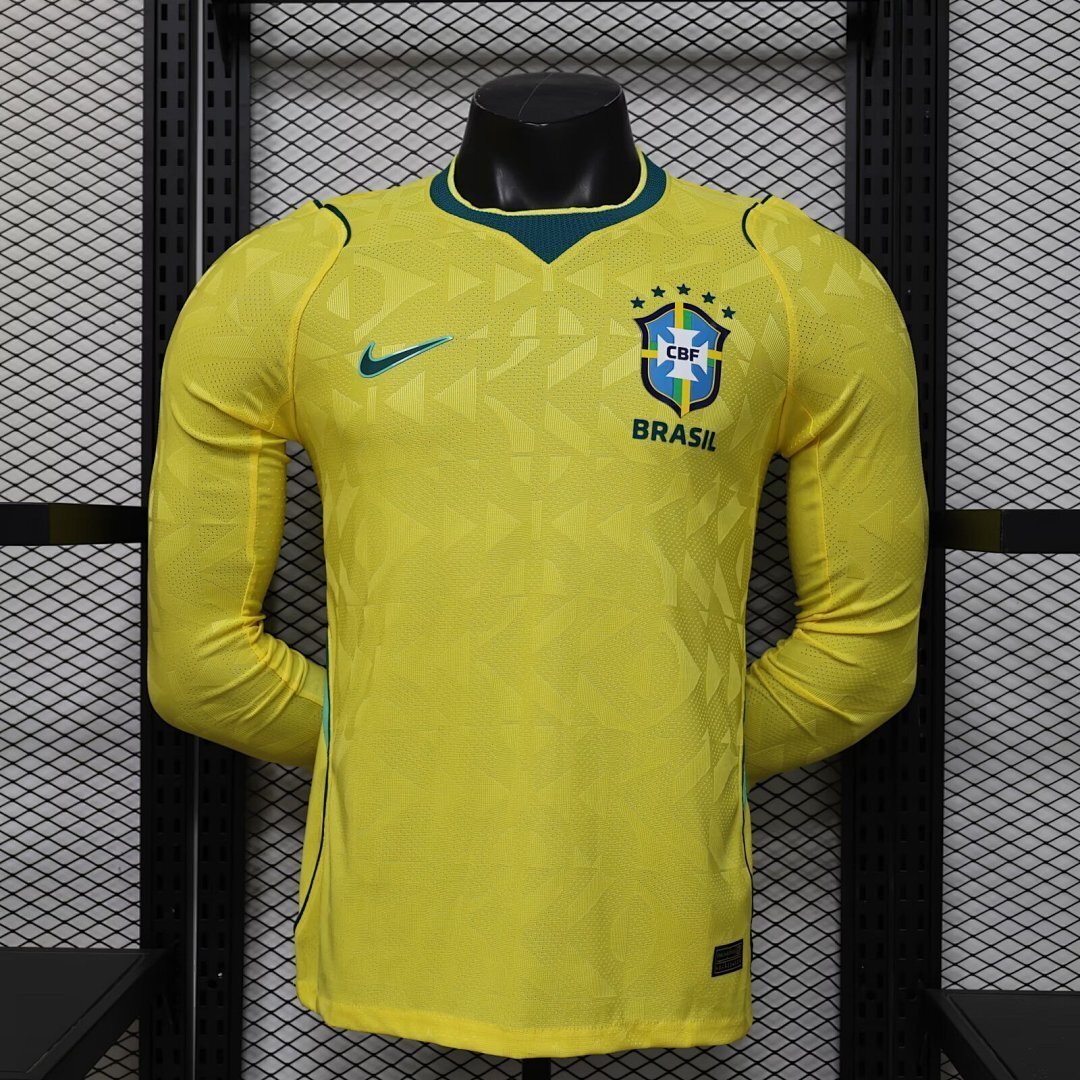 2026 World Cup Brazil Home Long Sleeve Jersey