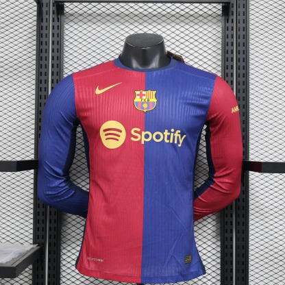  24-25 Barcelona Home Long sleeve Player version 