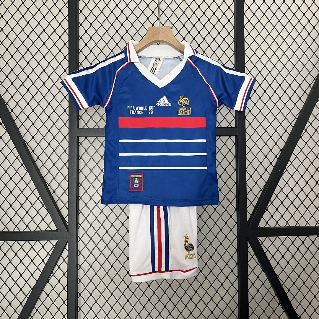1998 France Home Retro Kids Jersey