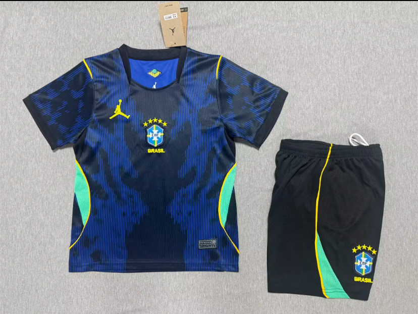 2026 World Cup Brazil Away Kids Jersey
