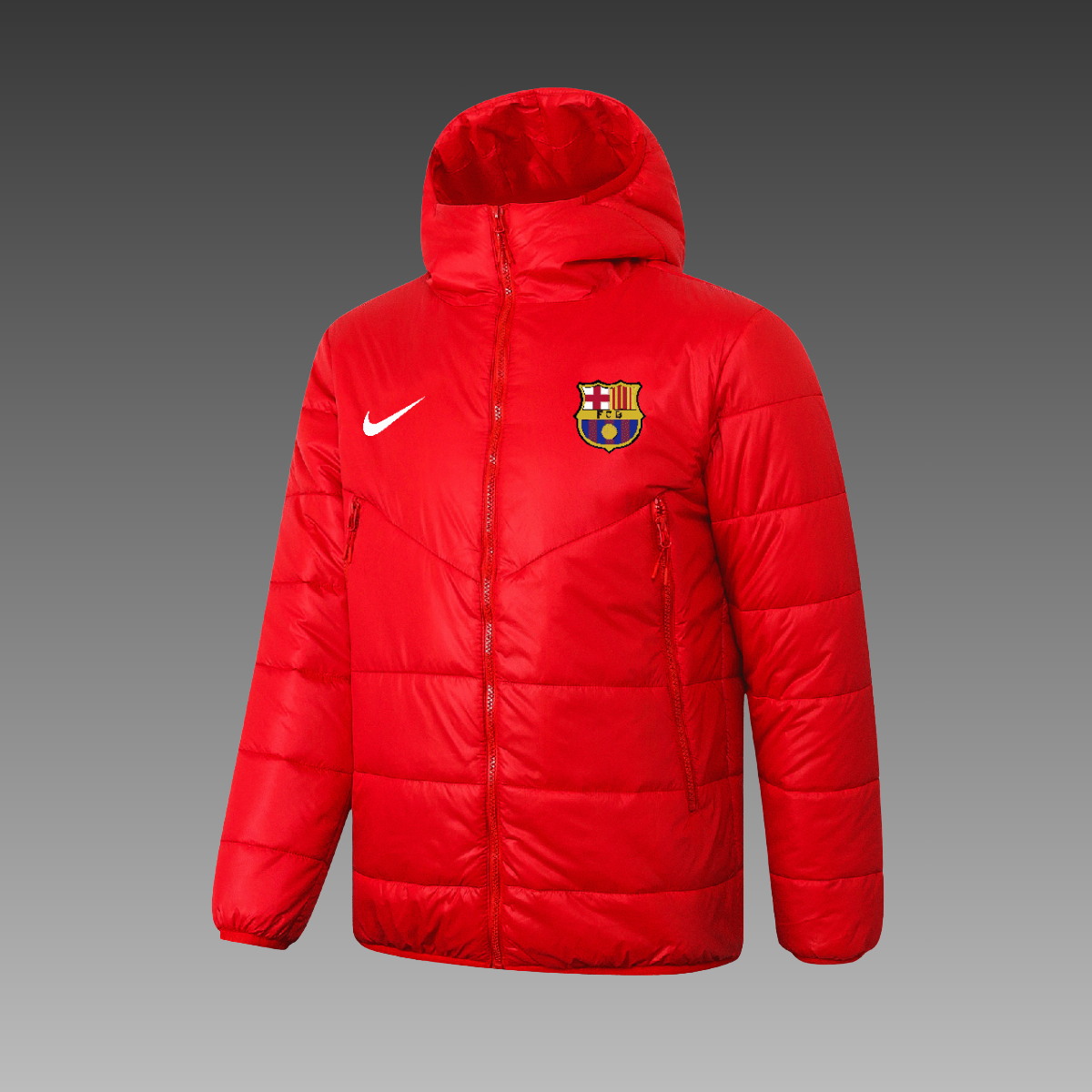 Barcelona Red Puffer Jacket