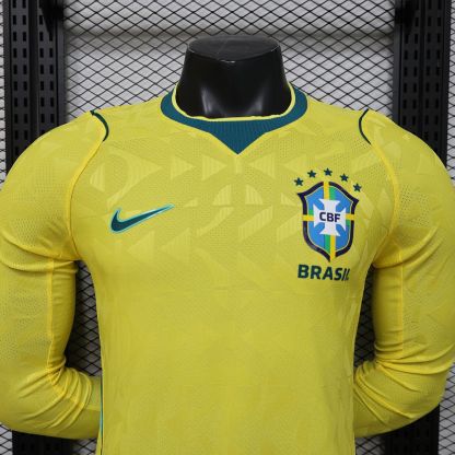 2026 World Cup Brazil Home Long Sleeve Jersey