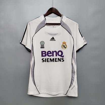 06/07 Real madrid home white Retro Jersey