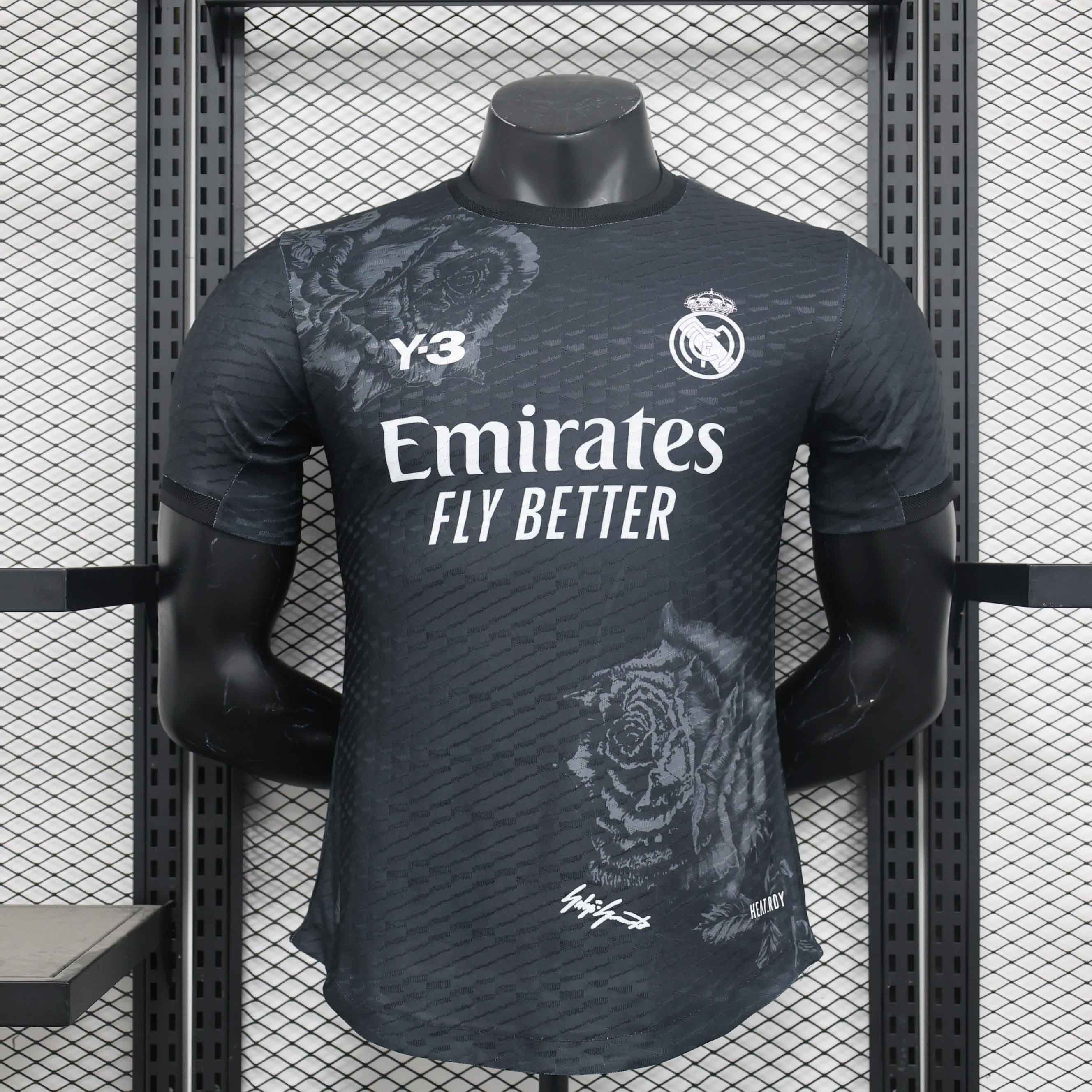 24/25 Real Madrid Y-3 Black player and Fan version
