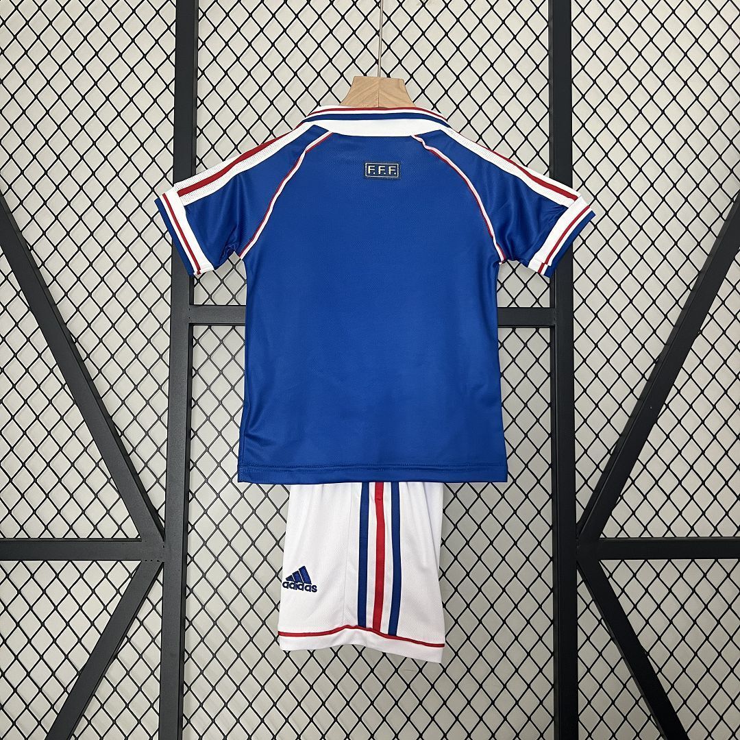 1998 France Home Retro Kids Jersey