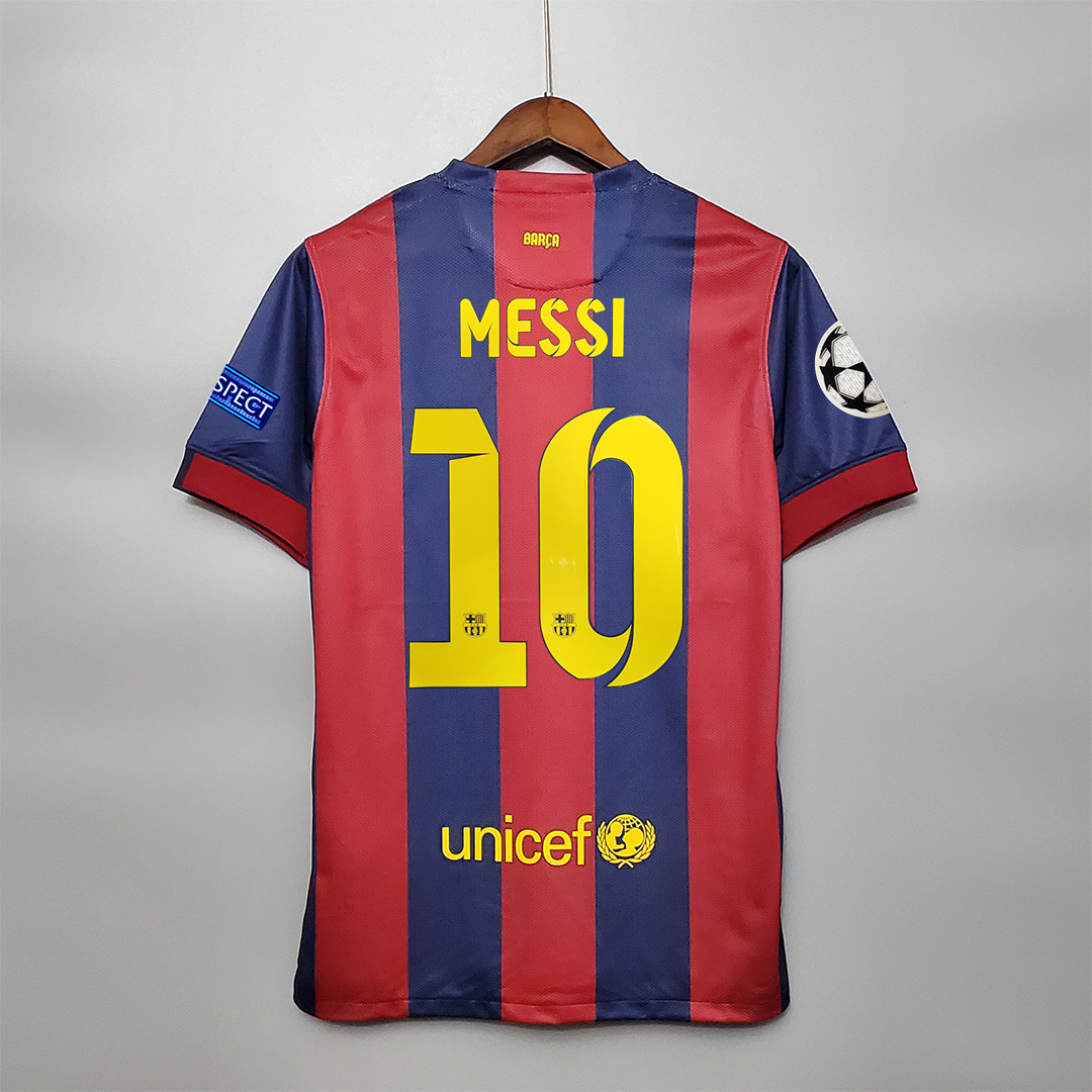 14-15 Messi Barcelona Home Retro Jersey (Laliga Patch Included)