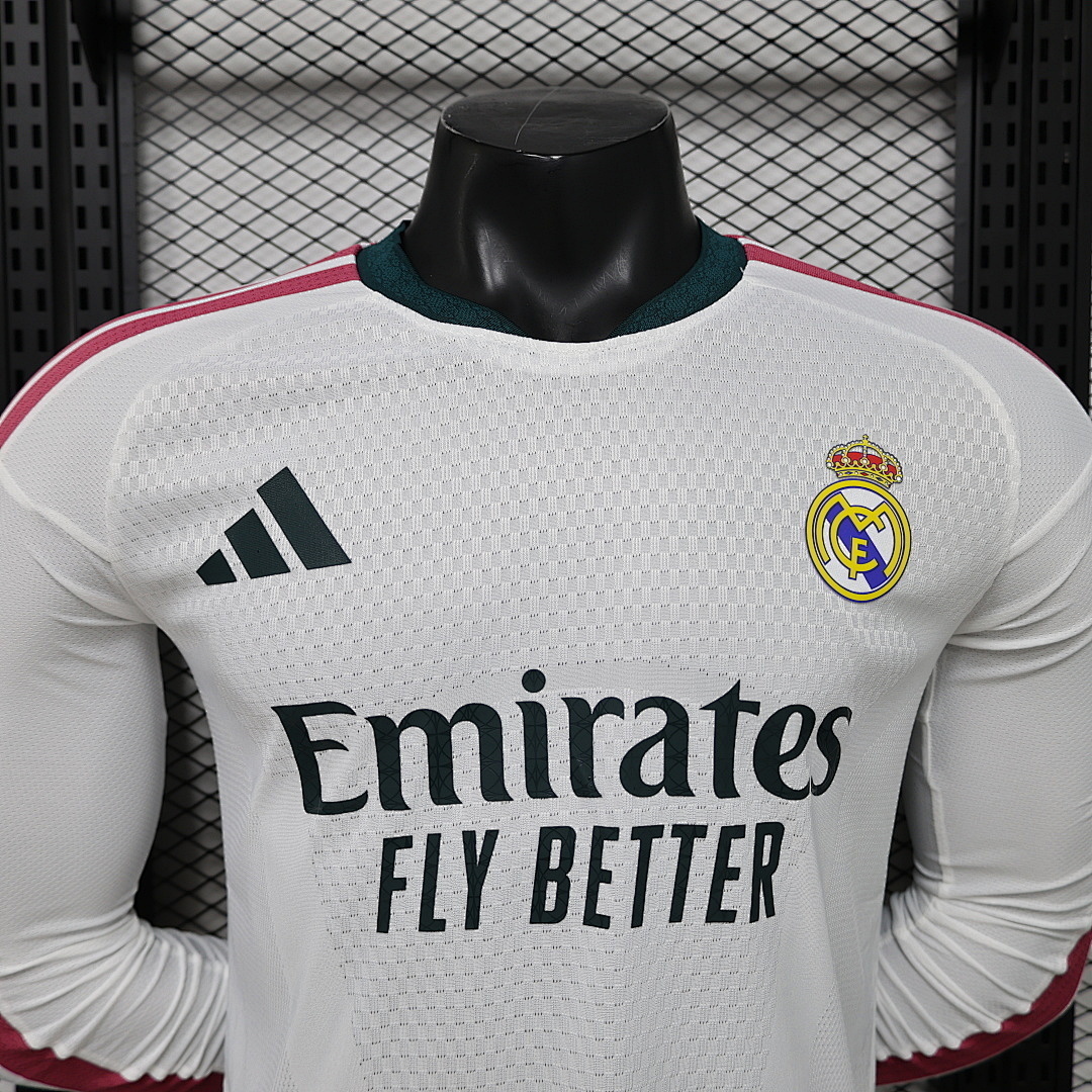 2026-27 Real Madrid Home Long Sleeve Jersey