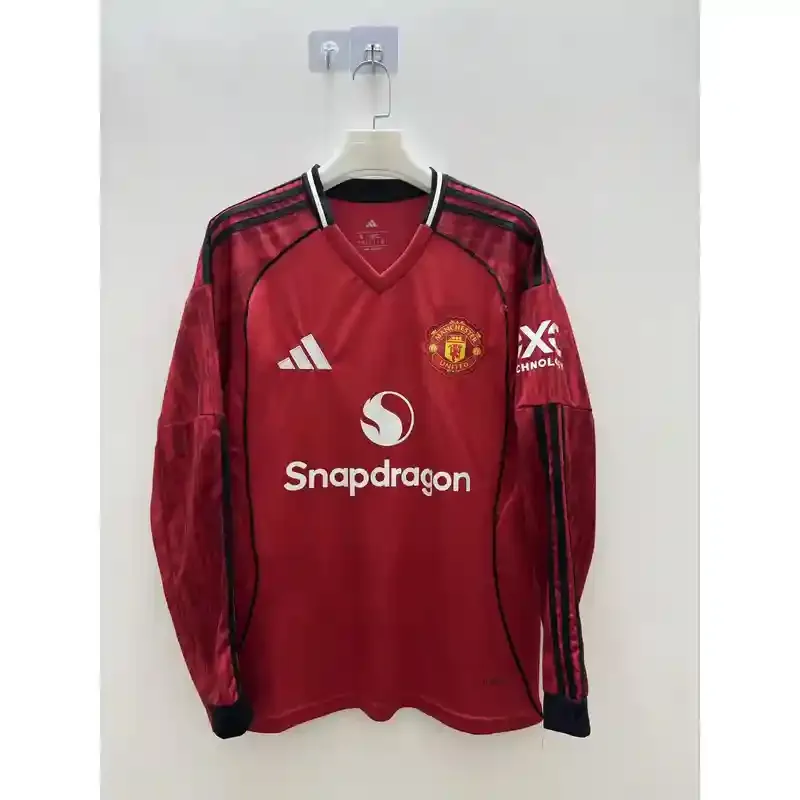2025-26 Manchester United Home Long Sleeve Jersey