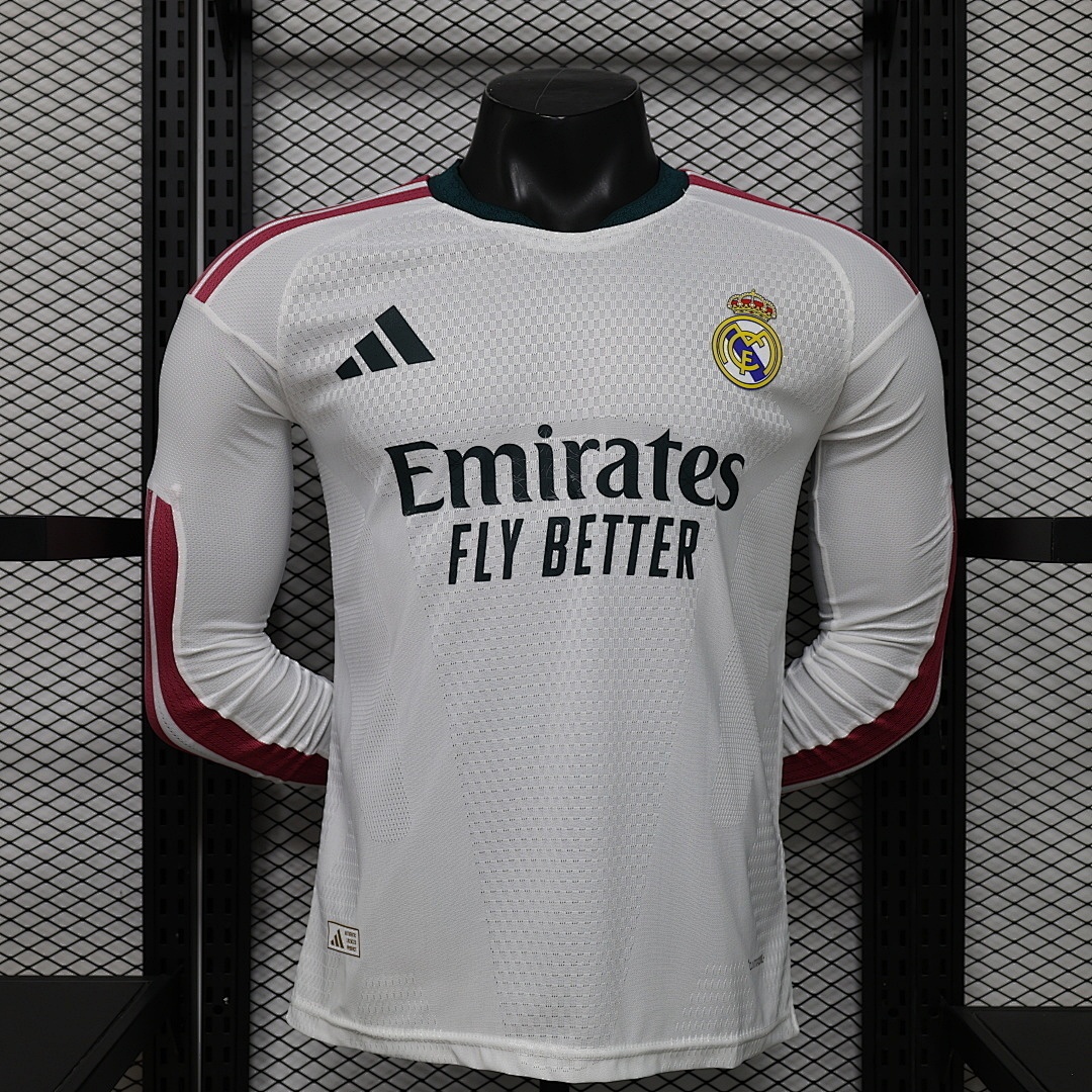 2026-27 Real Madrid Home Long Sleeve Jersey