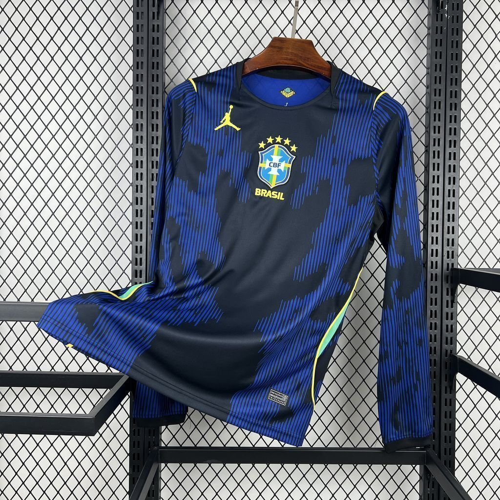 2026 World Cup Brazil Away Long Sleeve Jersey