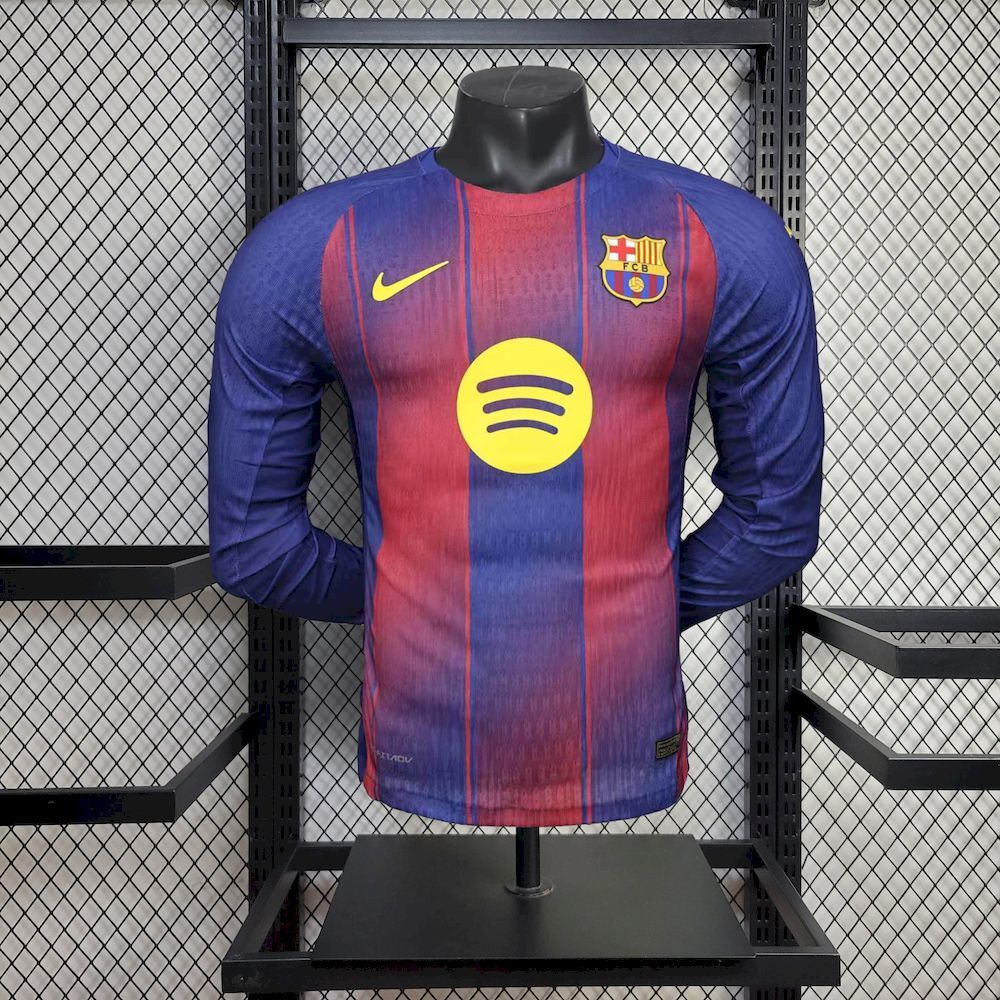 2025-26 Barcelona Home Long Sleeve Jersey