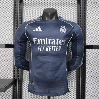 25-26 Real Madrid Away Long Sleeve Jersey