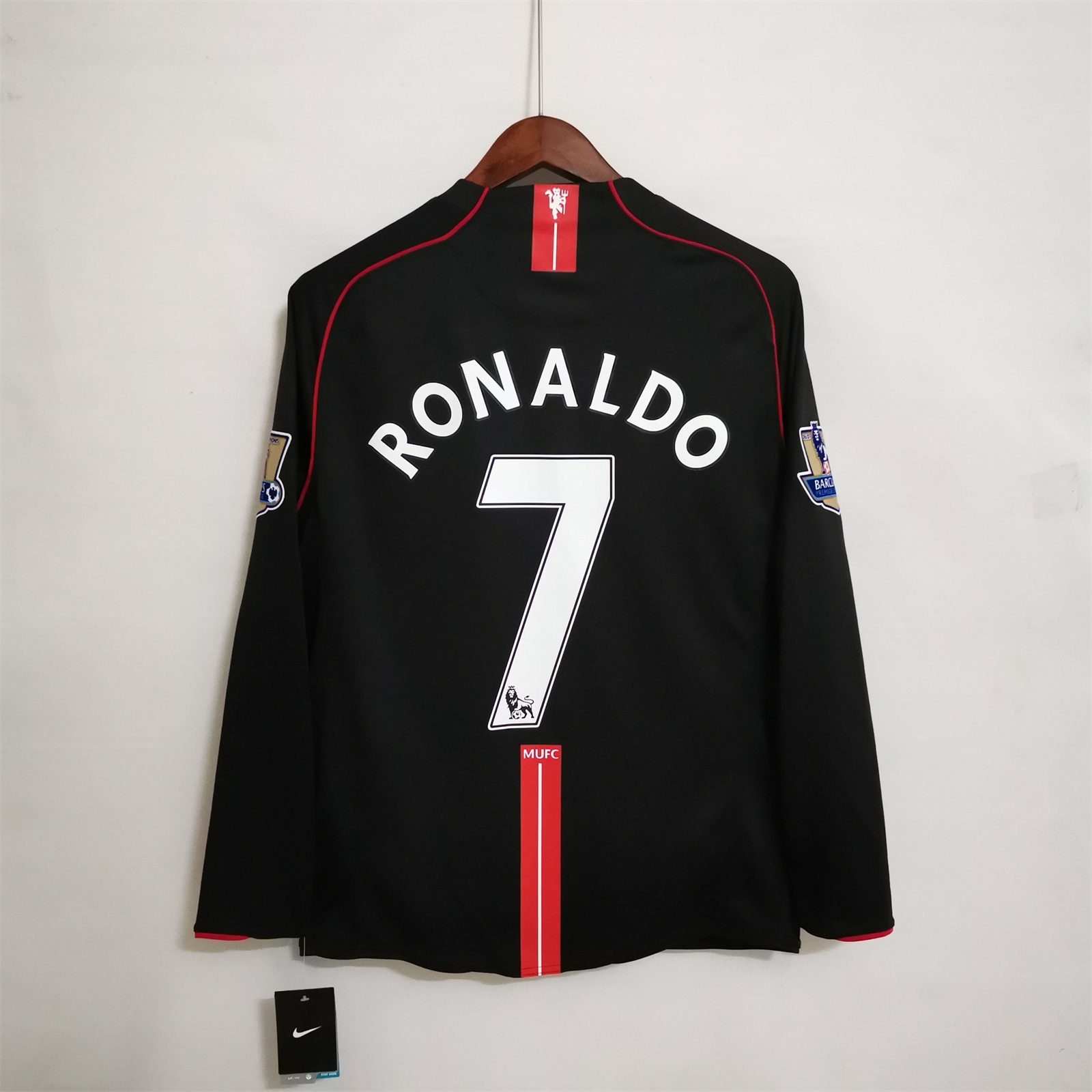 07/08 Ronaldo Manchester United Away long sleeve (Premier League patch included)