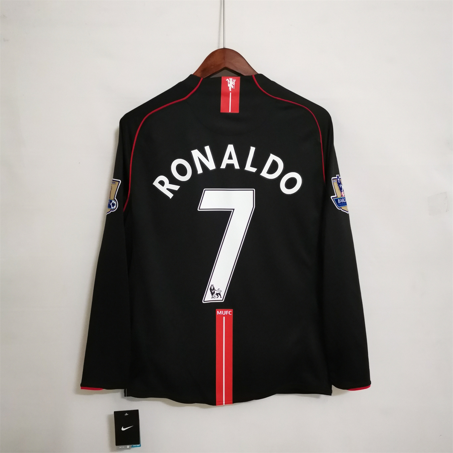 07/08 Ronaldo Manchester United Away long sleeve (Premier League patch included)
