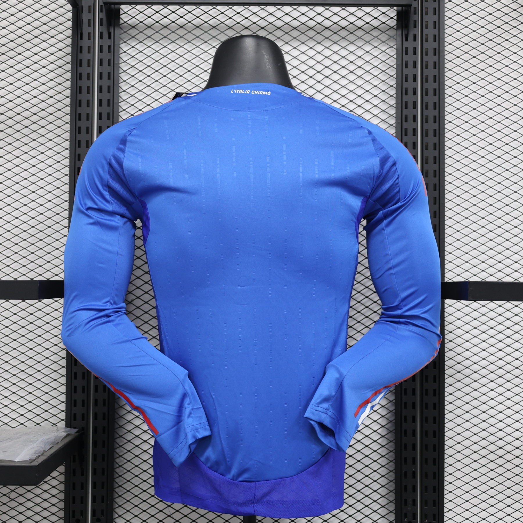 Italy 2024 Euro Home Player Version Long Sleeve Jersey