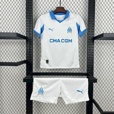 25-26 Olympique Marseille Home Kids Jersey