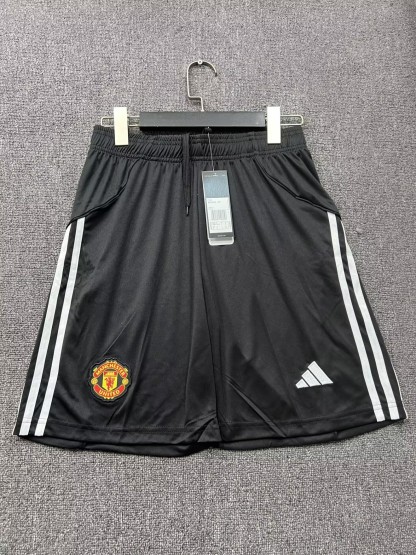 2025-26 Manchester United Home Black Shorts