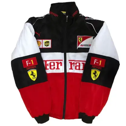 White Ferrari F1 Jacket