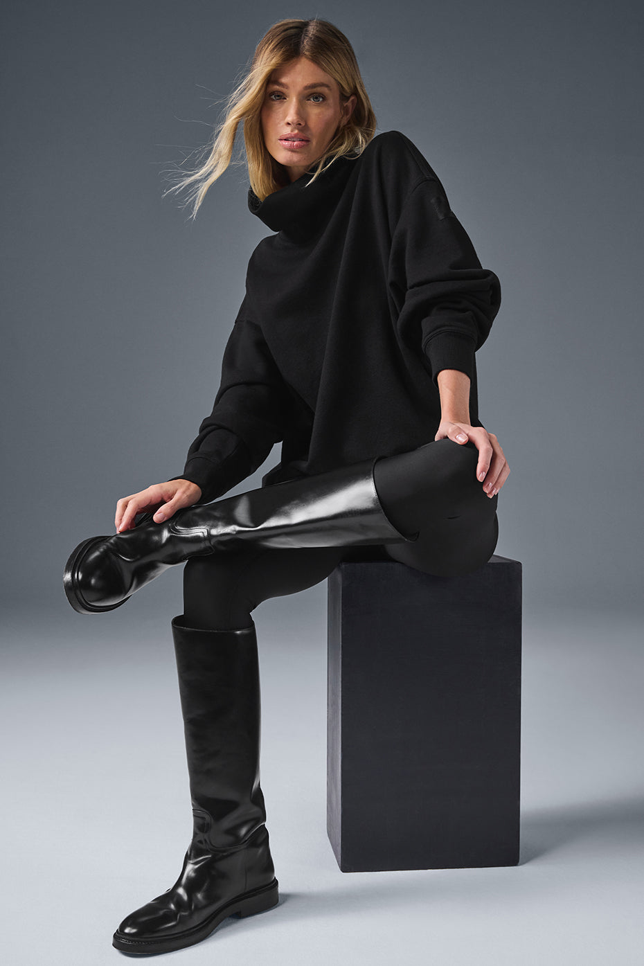 Hazy Mock Neck Pullover(Buy 2 Free Shipping)