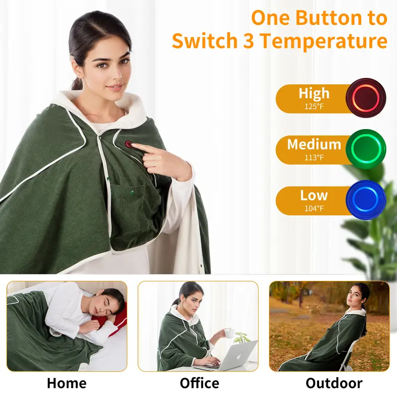 🎅Best Winter Gifts 🔥Favorite Portable Heated Shawl (Buy 2 Free Shipping)