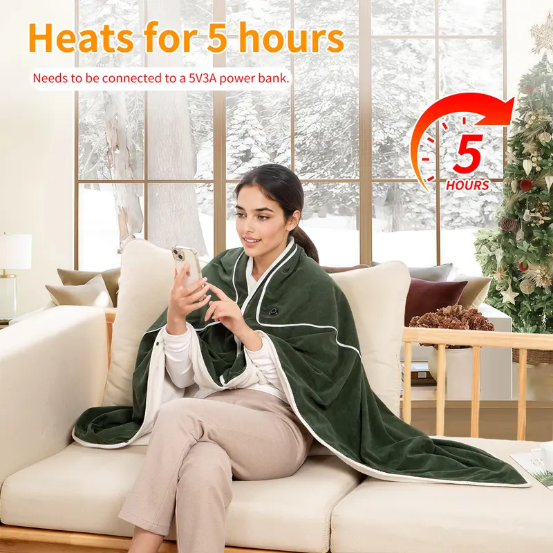 🎅Best Winter Gifts 🔥Favorite Portable Heated Shawl (Buy 2 Free Shipping)