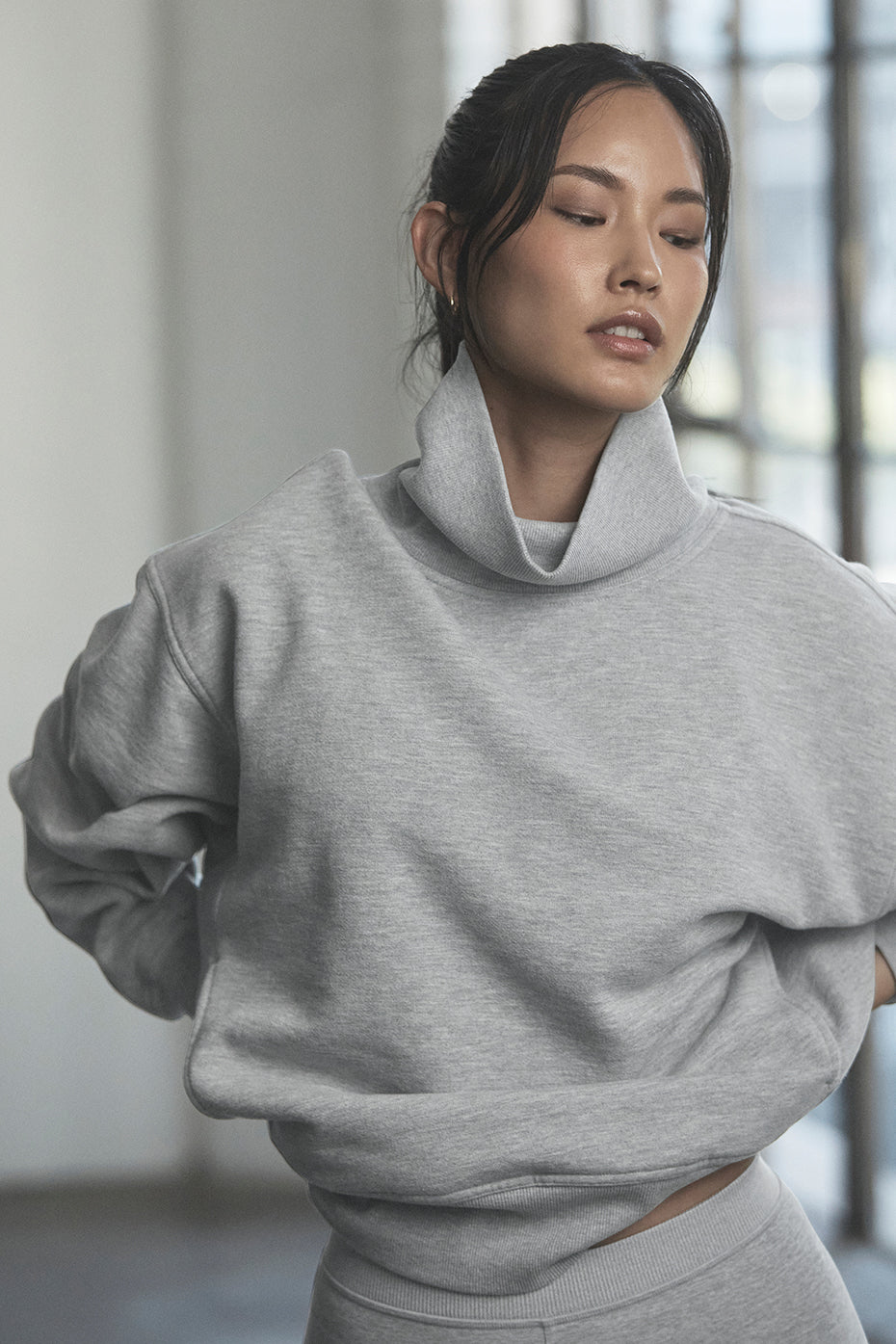 Hazy Mock Neck Pullover(Buy 2 Free Shipping)