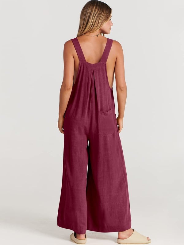 2024 Plus Size Oversize Wide Leg Overalls Jumpsuit