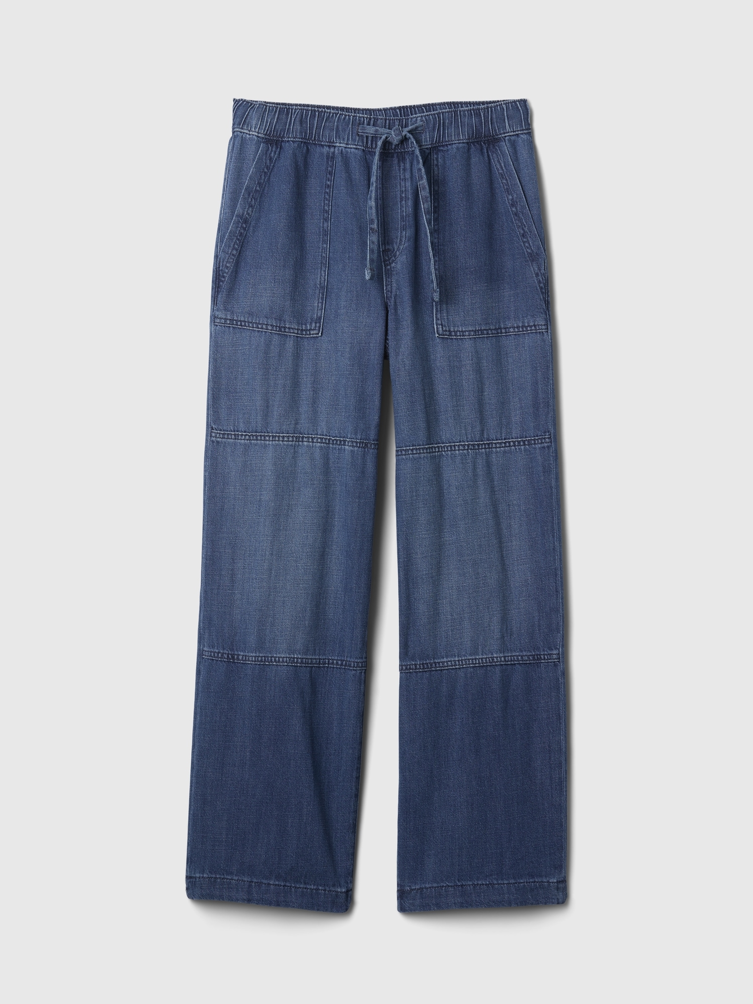 High Rise Seamed Wide-Leg Pull-On Jeans(BUY 2 FREE SHIPPING)