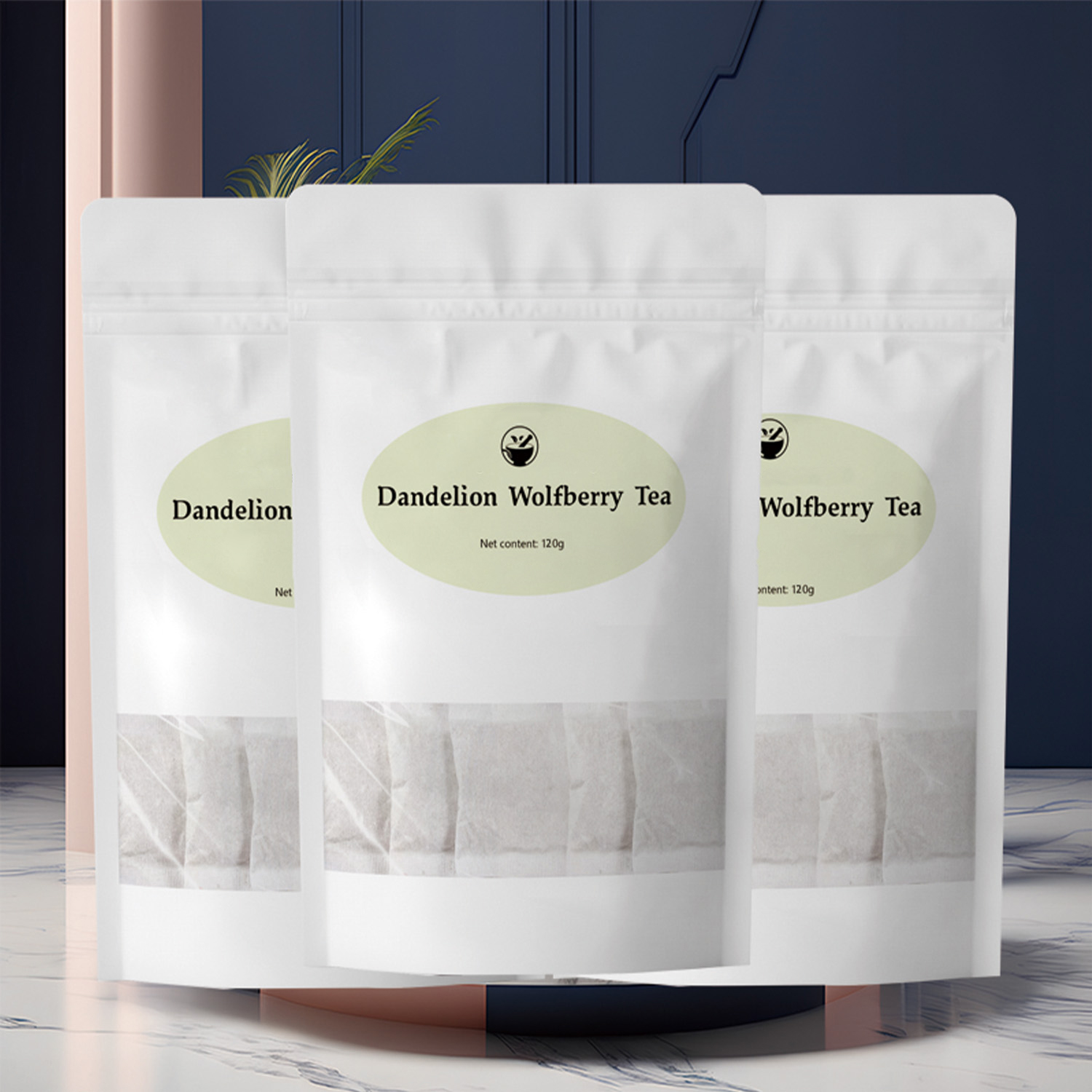 Dandelion Wolfberry Tea, Natural Tea with Dandelion,Wolfberry, Cassia Seed and Chrysanthemum 30 Teabags per Pack