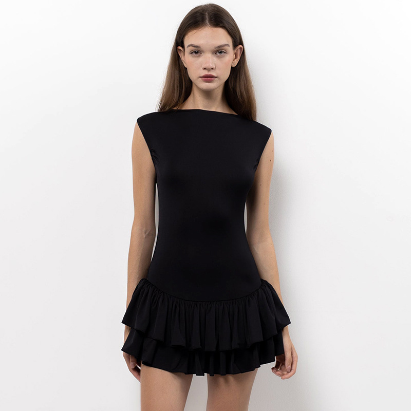 Round Neck Sleeveless Mini Dress