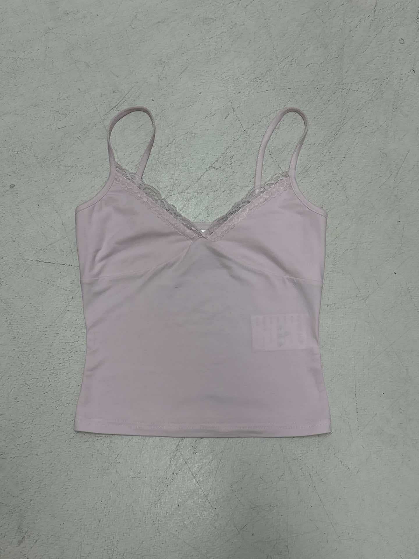 Solid Color Lace V-neck Cami