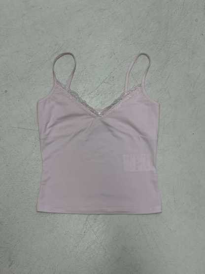 Solid Color Lace V-neck Cami