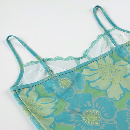 Floral Print Lace Cami