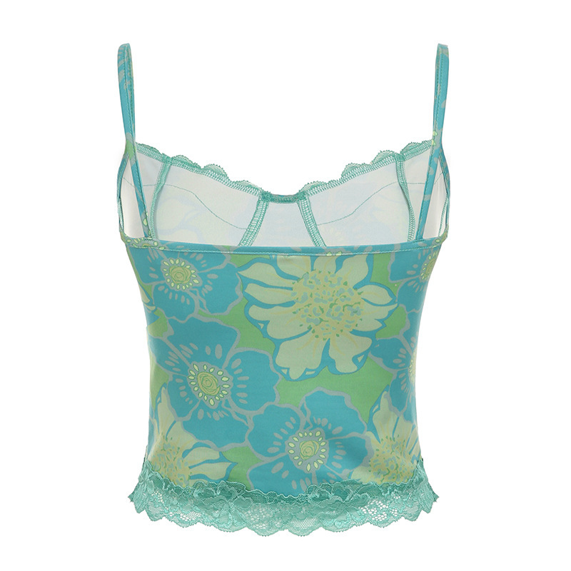 Floral Print Lace Cami