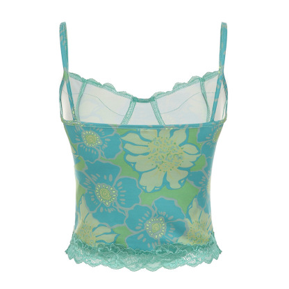 Floral Print Lace Cami