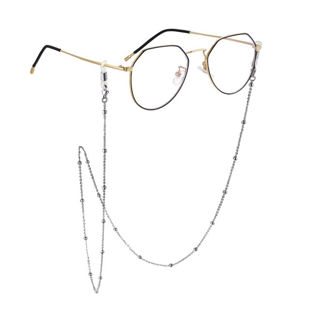 ChainsHouse Glasses Stap Bead Chain for Women Men Stainless Steel Sunglasses Eyewear Mask Strap Holder for Mother's Day Birthday Jewelry Gift