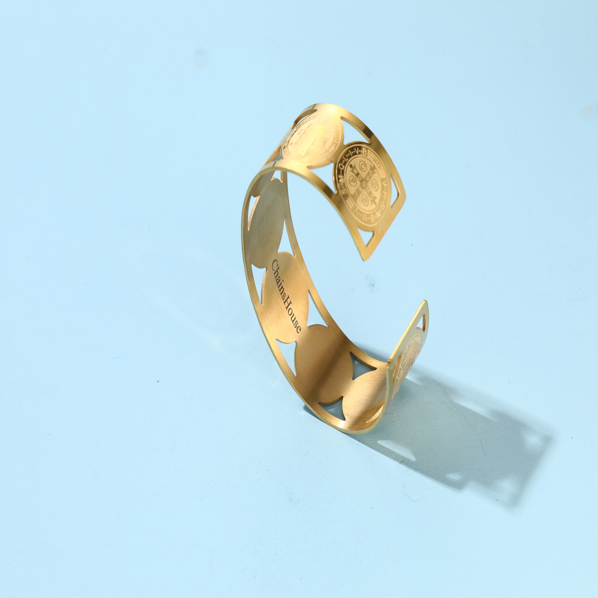 Gold Bracelet Upper Arm Cuff Bracelets Wide Chunky Bangle Jewelry Gift for Women