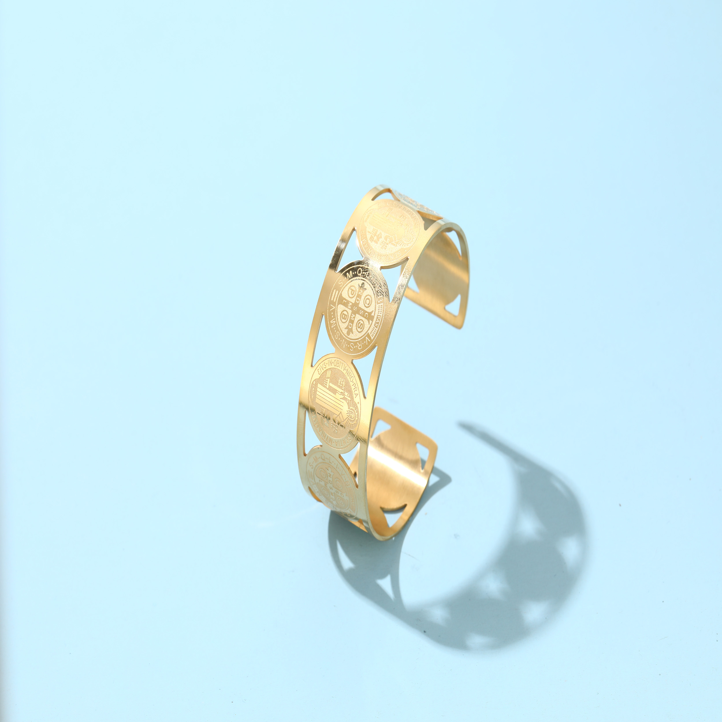 Gold Bracelet Upper Arm Cuff Bracelets Wide Chunky Bangle Jewelry Gift for Women