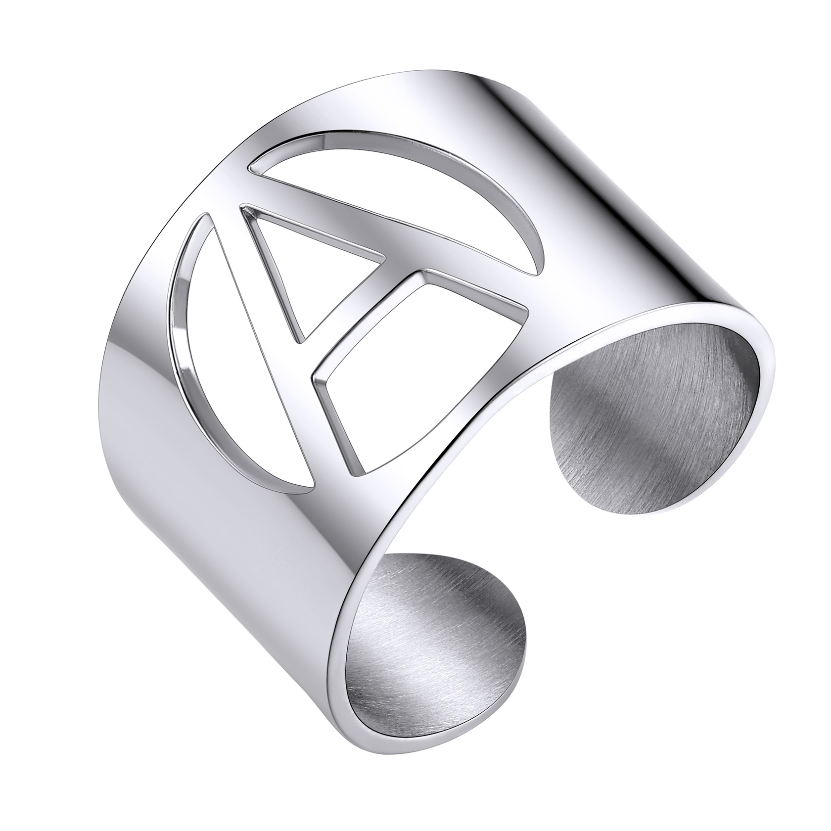 ChainsHouse Initial Signet Rings for Women/Men,Black Custom Letter A-Z Ring for Girls Boys Adjustable Name Alphabet Ring Personalized Jewelry Birthday Gifts��Box��