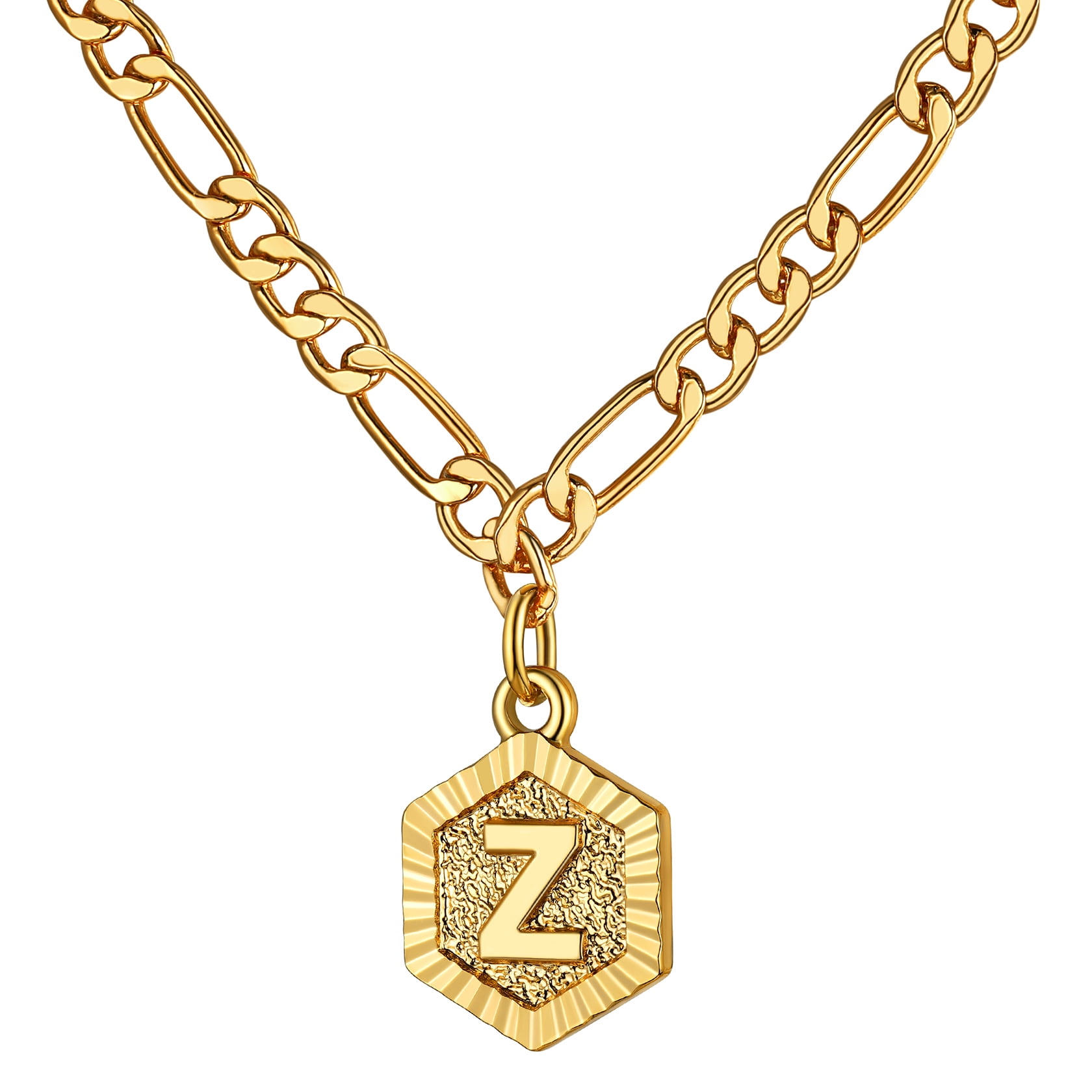 ChainsHouse Ankle Bracelets for Women Initial Anklet,Figaro Cuban Link Gold Anklets Bracelet,Custom Name A-Z Initial, 22-27CM Adjustable(4.5MM), Send Gift Box